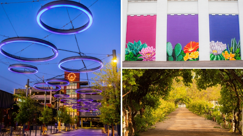 Collage of images in downtown Gilbert