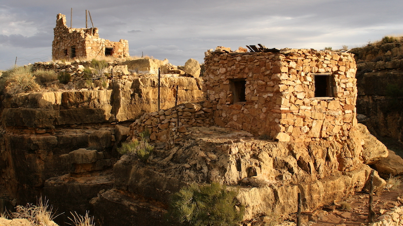 Apache Death Cave structures in Two Guns Ghost Town