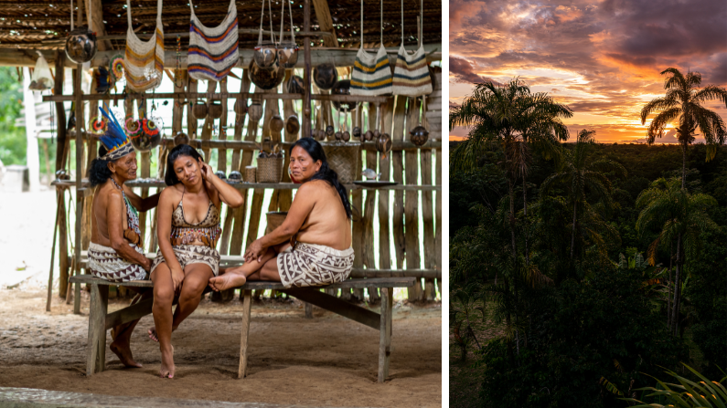 Indigenous Boras tribes in the Peruvian Amazon