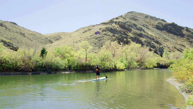 Paddleboarding in Laramie, Wyoming