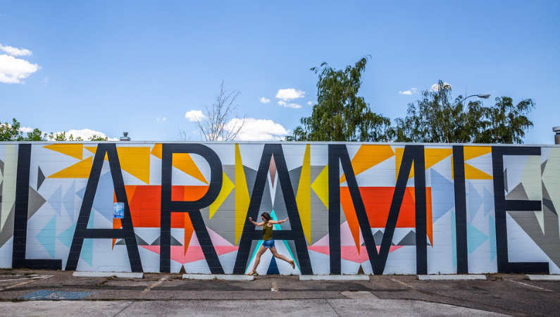 A mural in Laramie, Wyoming