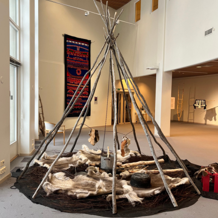 Traditional Sami goahti dwelling