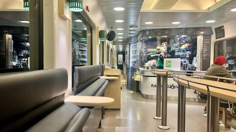 Snack car on the Santa Claus Express Train