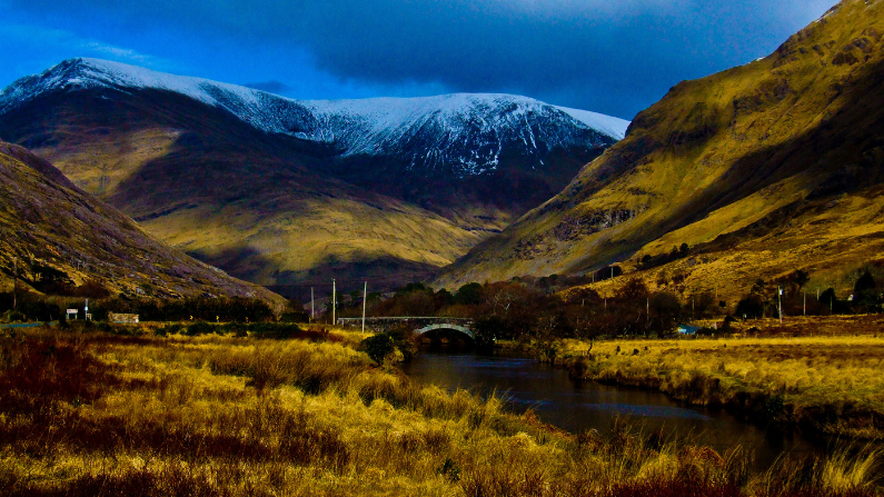 Connemara National Park in winter, Co. Galway Ireland