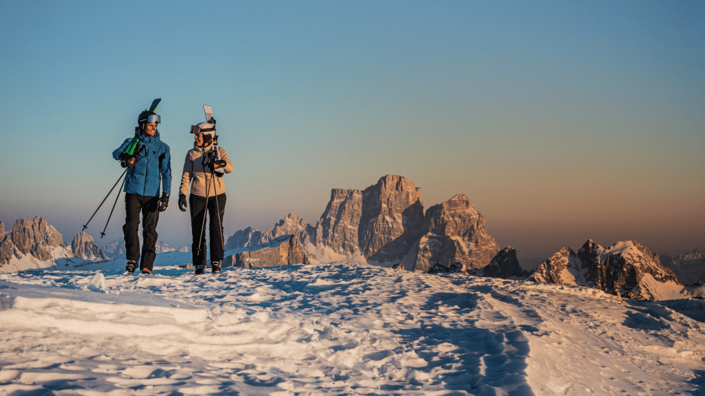 Dolomiti Superski sunset alpenglow