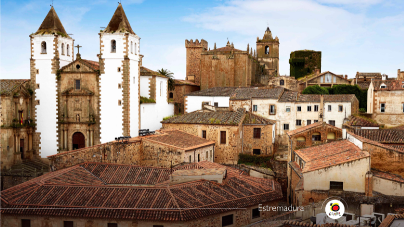 Medieval village of Estremadura Spain